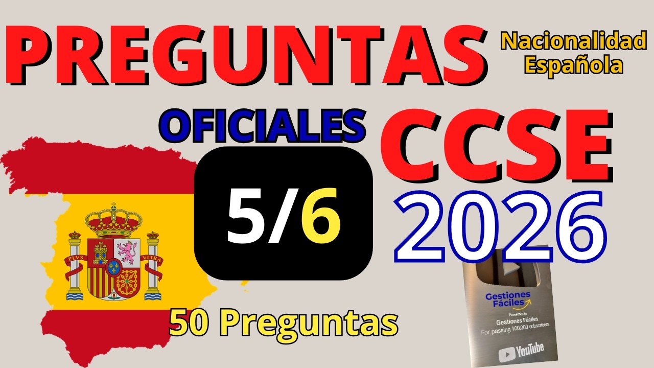 ⏩𝘾𝘾𝙎𝙀 𝙏𝙚𝙨𝙩 𝙀𝙭𝙖𝙢𝙚𝙣 𝟓/𝟔💥𝐂𝐨𝐧𝐬𝐞𝐠𝐮𝐢𝐫 𝐥𝐚 𝐍𝐚𝐜𝐢𝐨𝐧𝐚𝐥𝐢𝐝𝐚𝐝 𝐄𝐬𝐩𝐚𝐧̃𝐨𝐥𝐚 𝐏𝐫𝐞𝐠𝐮𝐧𝐭𝐚𝐬 𝟐𝟎𝟐𝟔😜#gestionesfaciles #ccse2026