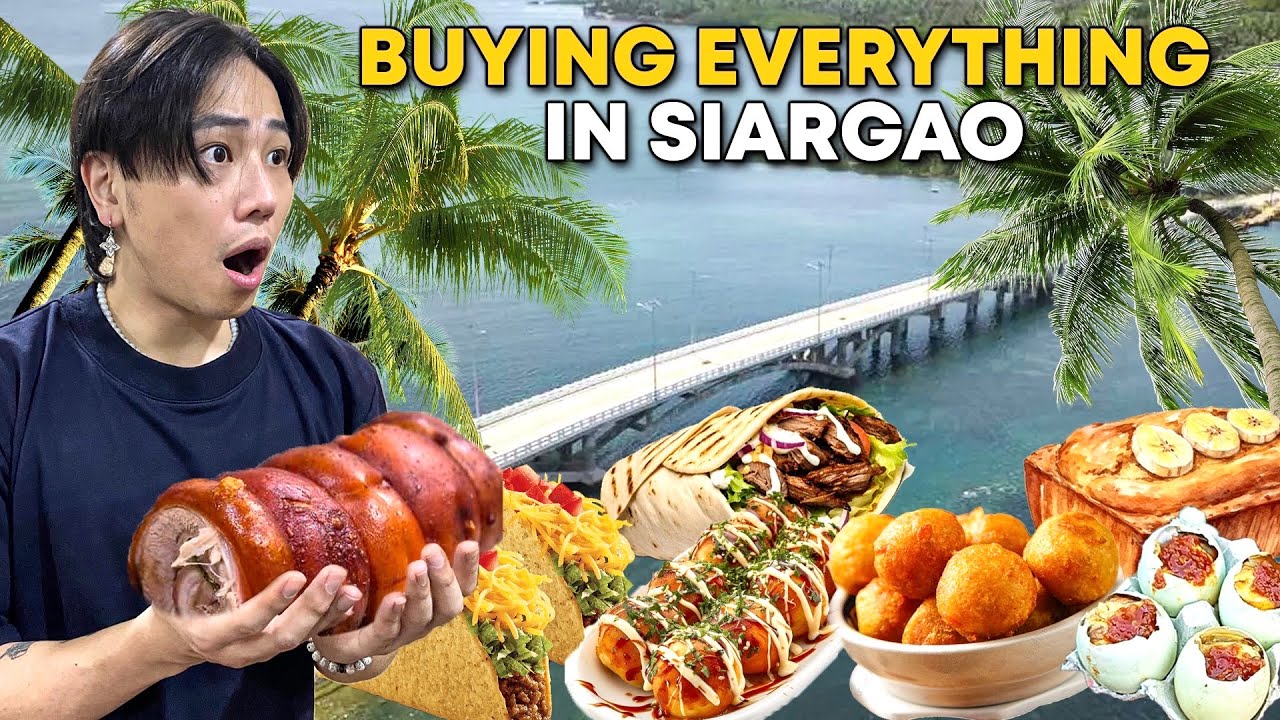 BUYING EVERY STREET FOOD IN SIARGAO (Catangnan Bridge)