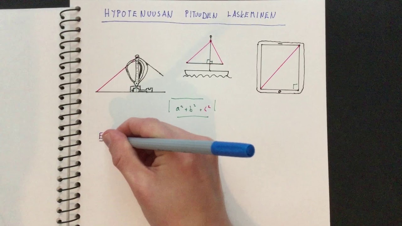 Hypotenuusan pituuden laskeminen