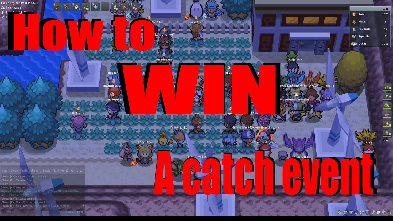 How to win a pokemon catch event in PokeMMO