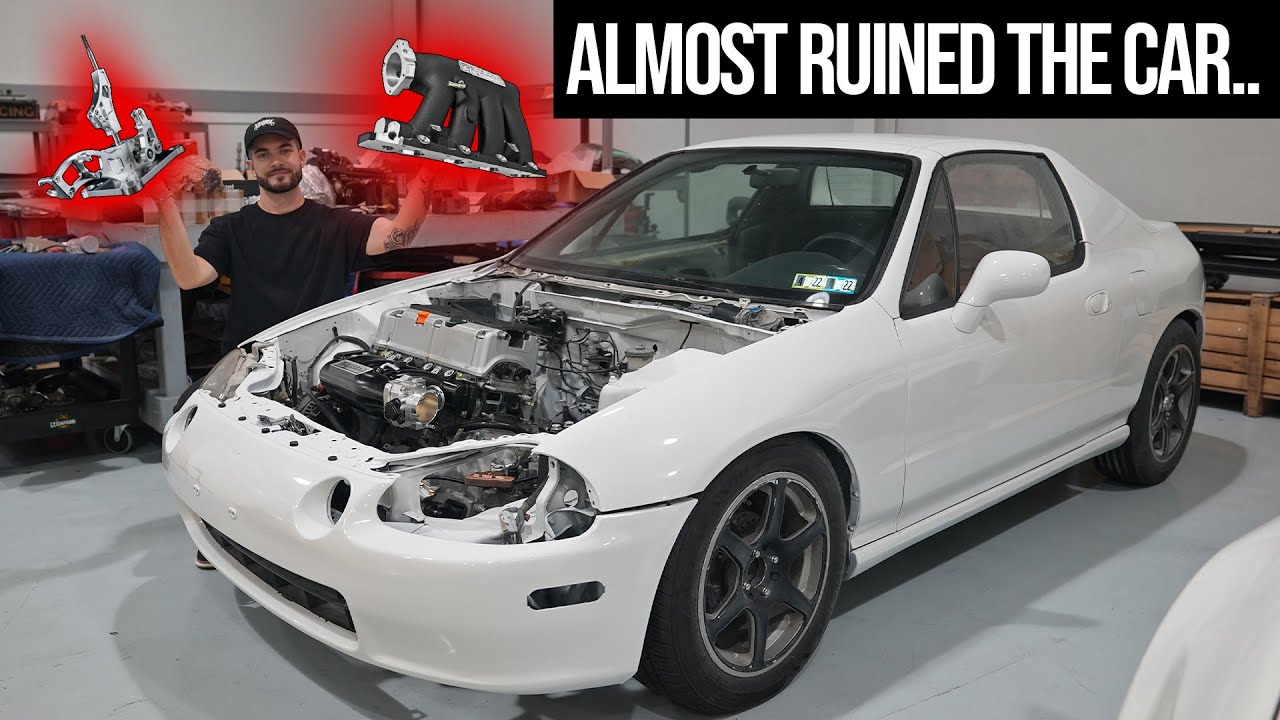 K24 HONDA DEL SOL BUILD! Part 2: Billet Shifter Setup, Intake and More!