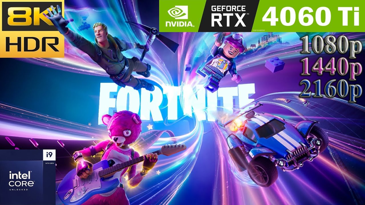 Fortnite: RTX 4060 Ti 16GB | 1080p 1440p 4K | All Settings | DLSS Performance | Gameplay Benchmark
