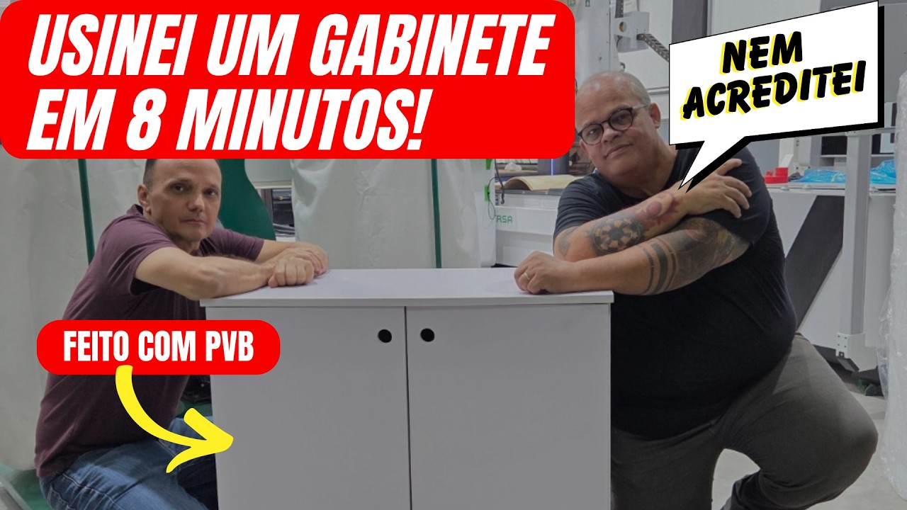 Fizemos um gabinete em 30 minutos usando a CNC! (Teste real com PVB)