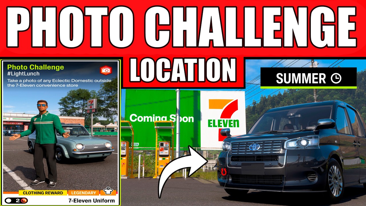 Forza Horizon 6 Photo Challenge #LightLunch - 7-Eleven Convenience Store Location (Summer Season)