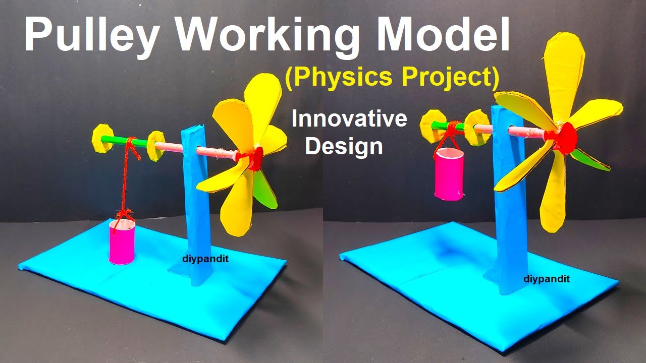 pulley working model - wind turbine design - for science project - simple and easy | DIY pandit