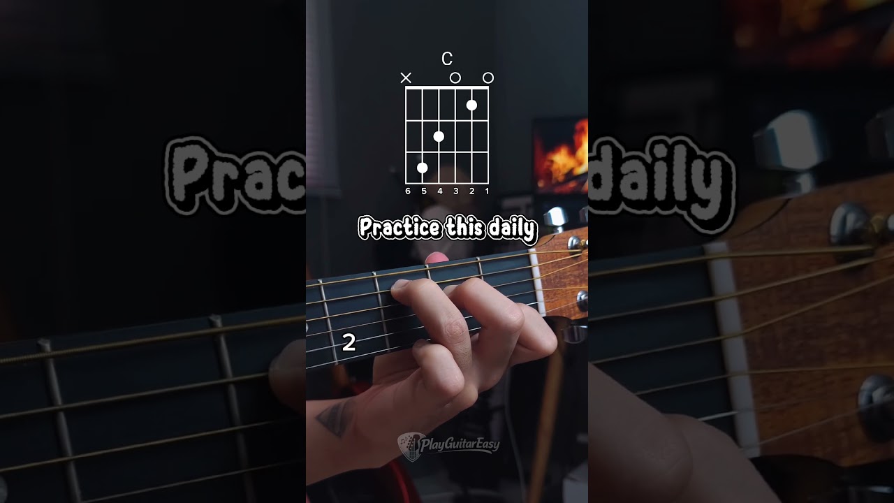 Keep your daily practice consistent. #guitarbeginner #easyguitar #learnguitar