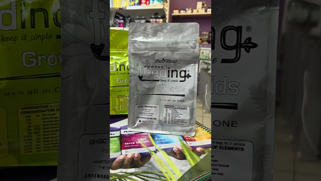 Green House powder Feeding Hybrids удобрение мин-ое для 2-3 месячных растений #hydroponics #hybrids