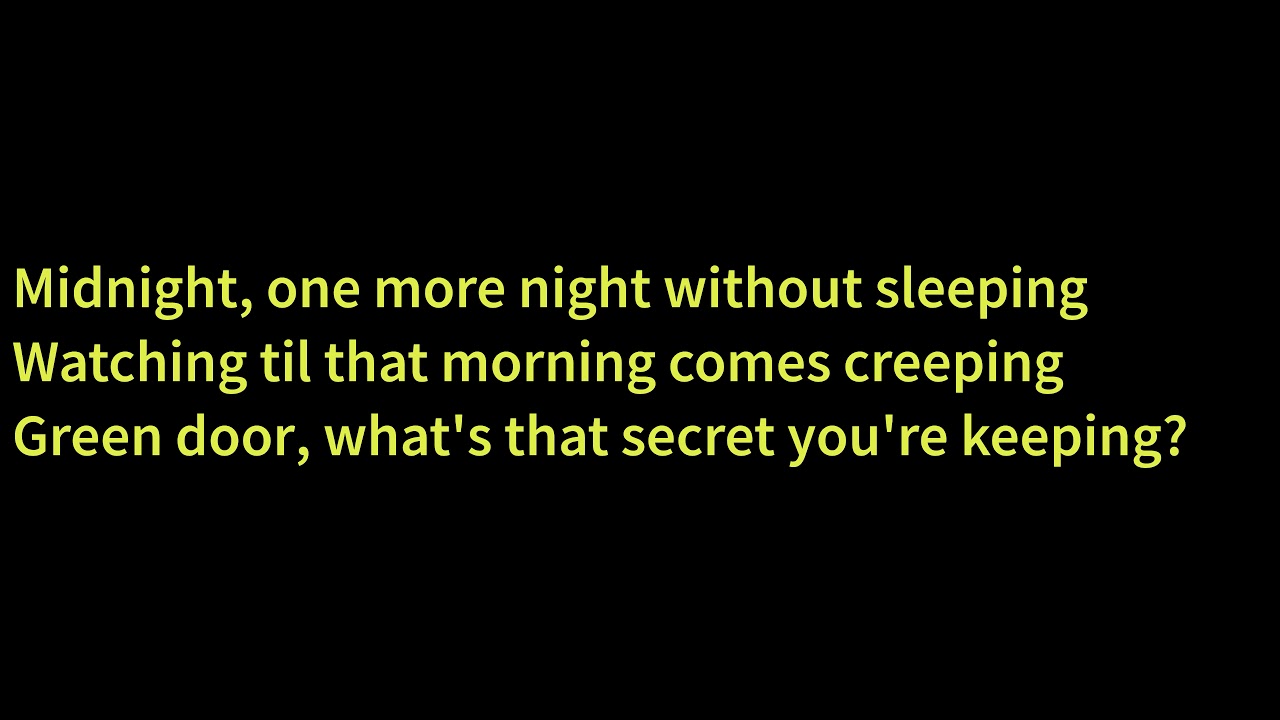 Shakin' Stevens - Green Door (Lyrics)