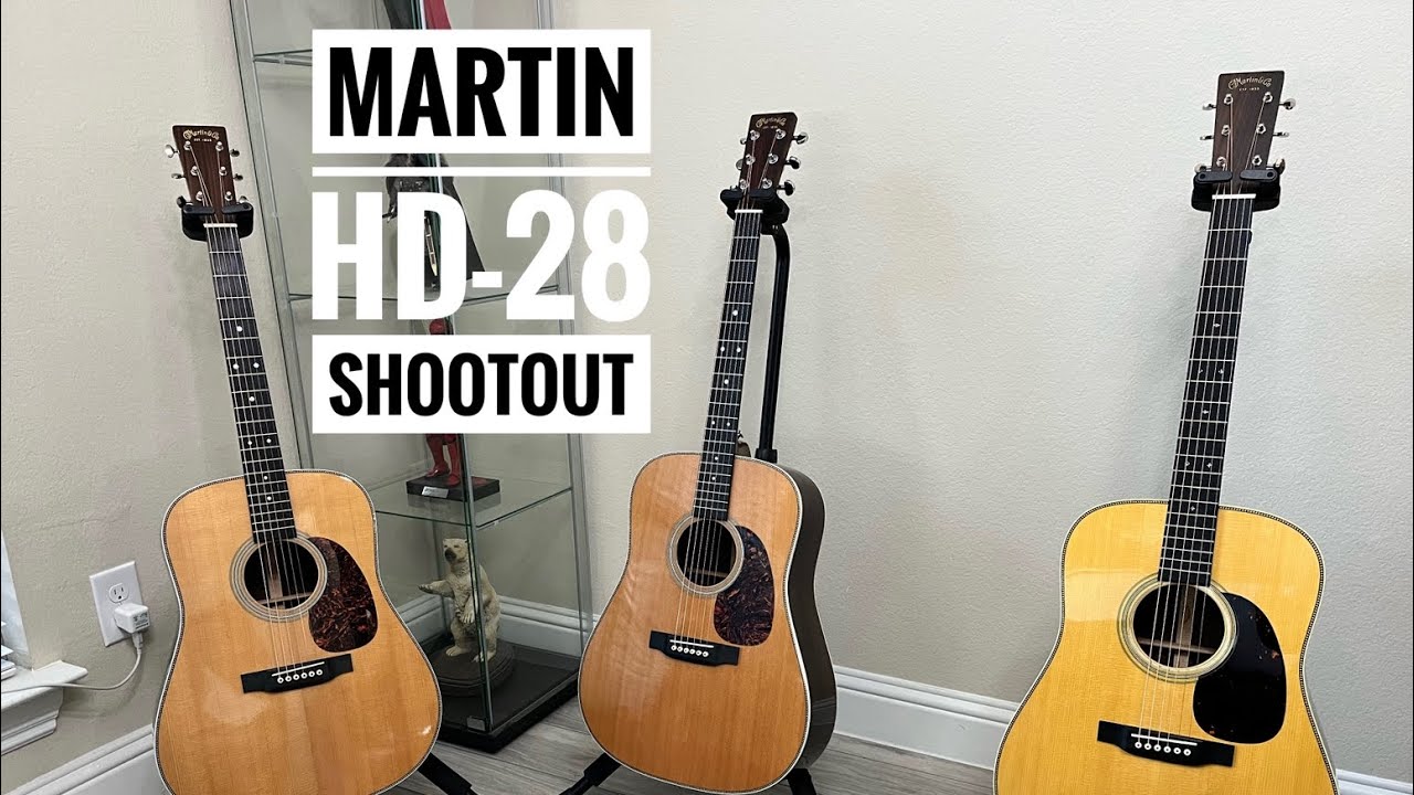 The Martin HD-28 Shootout  -- A comparison of three of Martin's quintessential acoustic guitars