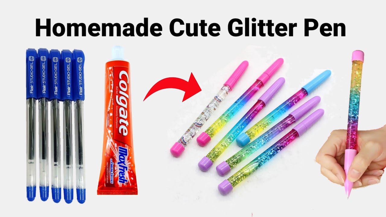 How to make Lava Glitter Lava Pen at home/DIY Glitter Pen/Homemade Glitter Pen/How to makeglitterpen
