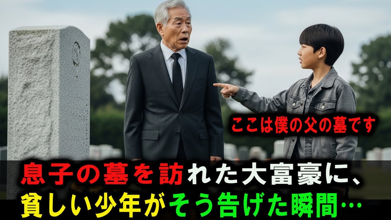 息子の墓を訪れた大富豪――「ここは僕の父の墓だ」と貧しい少年が告げた瞬間…｜感動ストーリー#感動実話 #AIストーリー