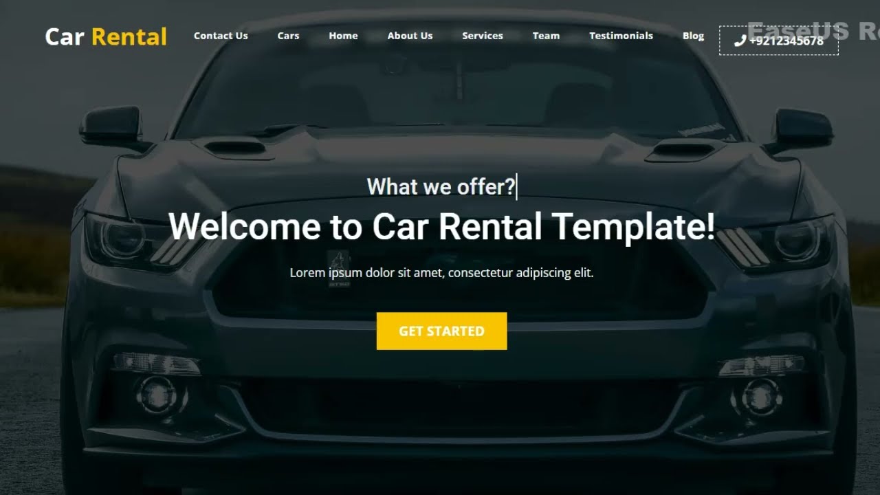 Car Rental Website Design | Car Booking Web Development