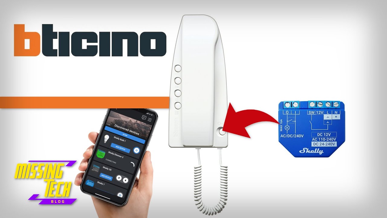 Domotizzare l'apri porta del Bticino bt-334202 con uno Shelly 1 o con un Sonoff RE5V1C