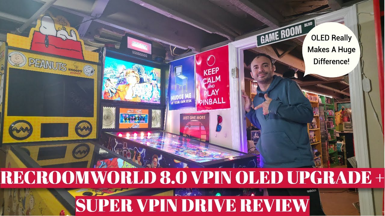 Rec Room World Ultra VP 8.0 4K Virtual Pinball Machine OLED Upgrade | Super VPIN Drive Review!