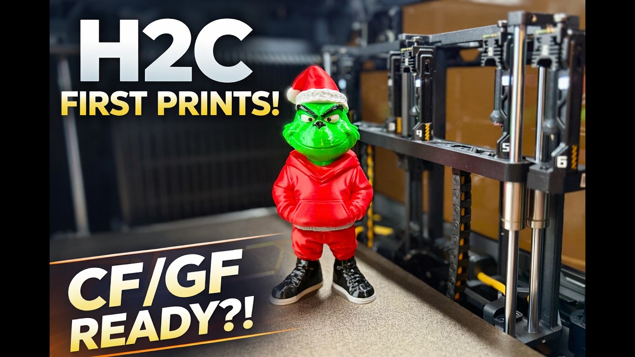 Bambu Lab H2C im Test – Erste Drucke, Multicolor & CF/GF-Prototypen für CNC & HiFi Projekte