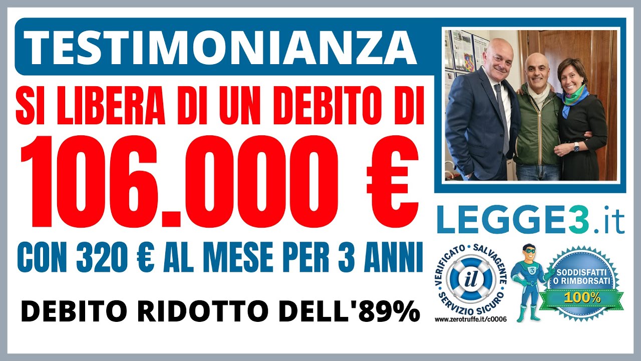 DEBITI PER LUDOPATIA - Debito di 106.000 &euro; ridotto dell'89% [Recensione di Legge3.it]