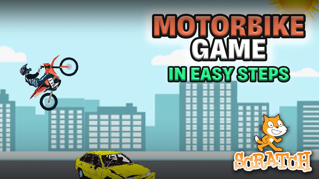 Как создать игру про мотоцикл в Scratch | Простое пошаговое руководство для начинающих