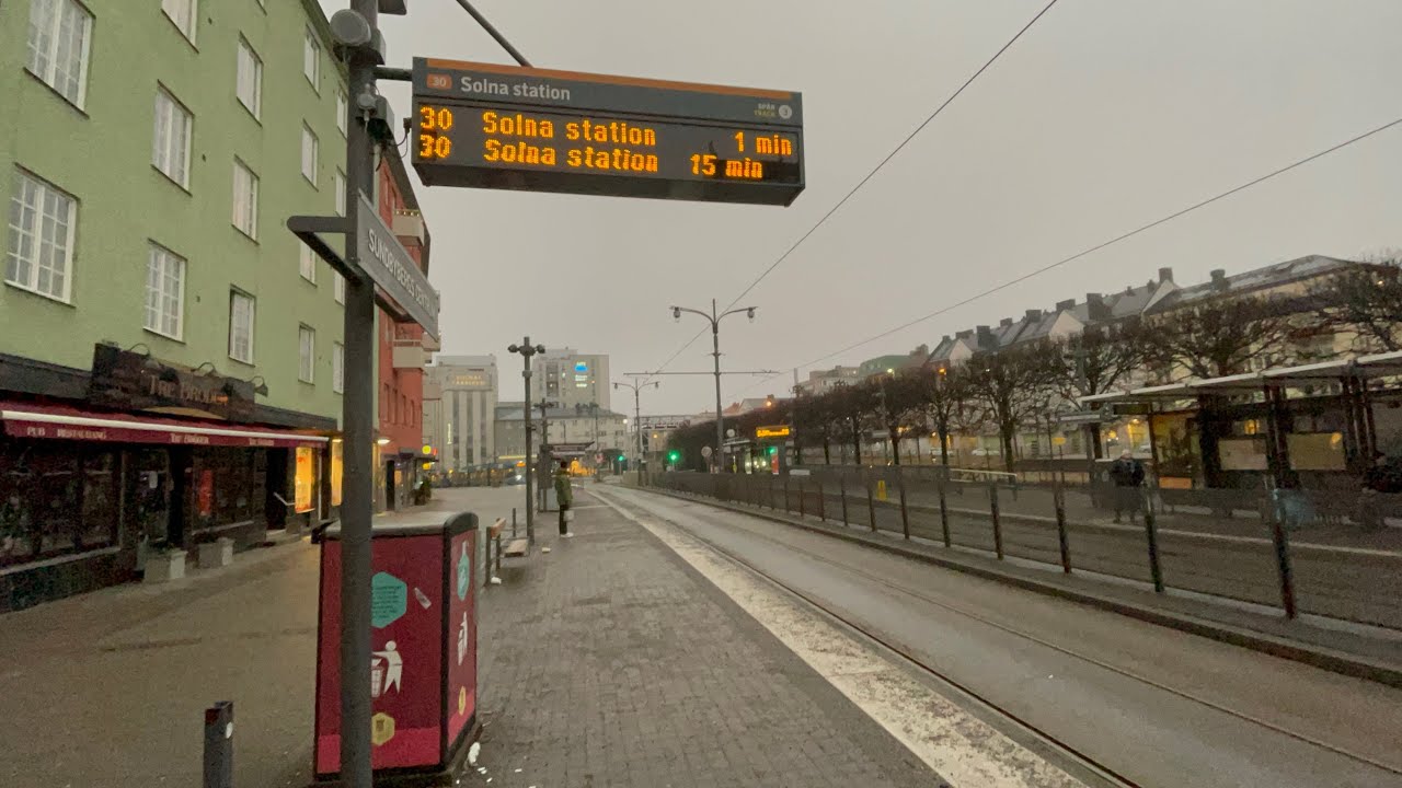 Tisdag den 24 december 2024 08:41 - 08:50 mot: Solna station. Sundbybergs centrum - Solna station.