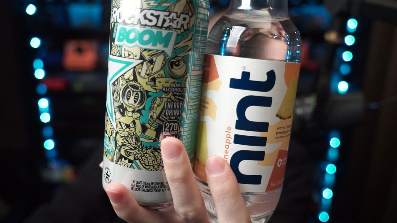 Trying Rockstar Boom Pina Colada & Hint Pineapple