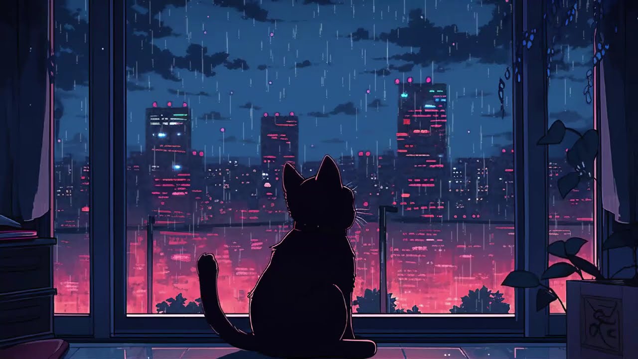 Sleepy rainy nights 💤 Lofi cat mix 😸 Beats To Sleep / Chill To