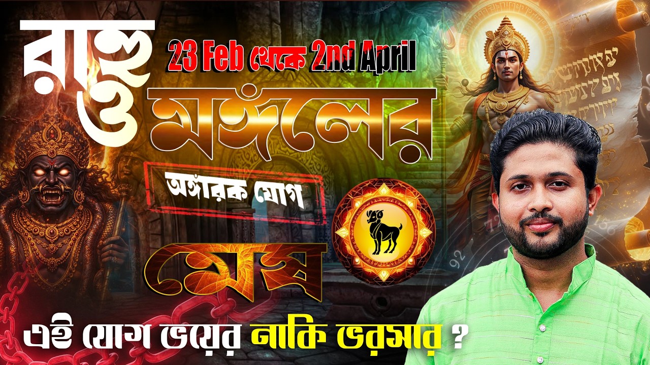 মেষ রাশি♈। Aries Sign 🐏।রাহু ও মঙ্গলের অঙ্গারক যোগ ।