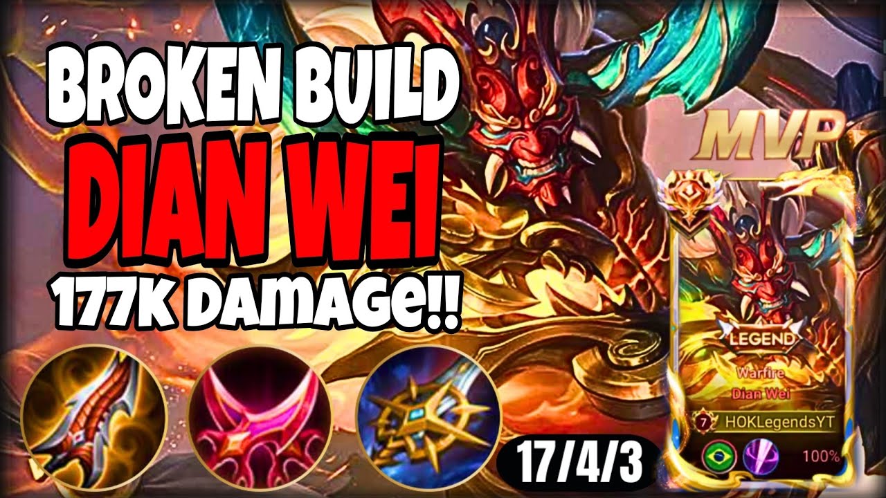 DIAN WEI HONOR OF KINGS CRAZY OFF META BUILD - YOU MUST TRY THIS ONE!! | RANK S8 EPIC