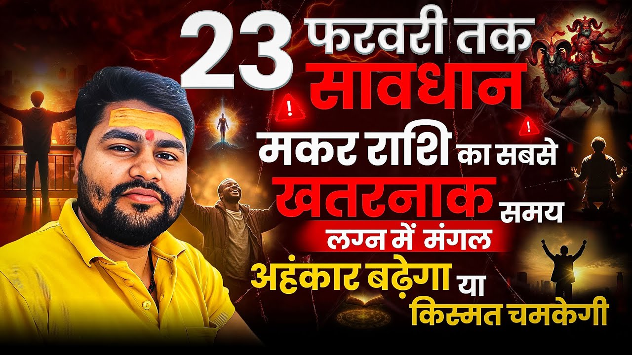 मकर राशि वालो का सबसे खतरनाक समय | अहंकार बढेगा या किस्मत चमकेगी | 23 फरवरी तक |Makar/Capricorn |