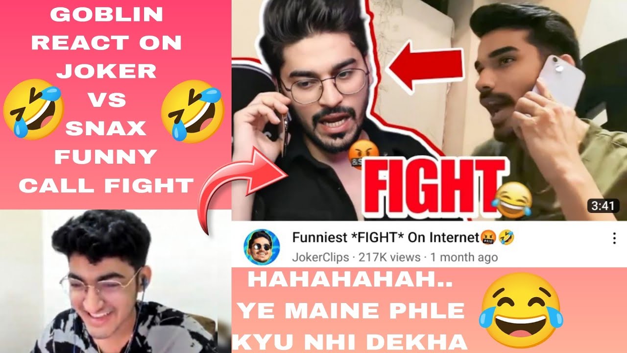 GOBLIN REACT ON JOKER VS SNAX FUNNY FIGHT🤣😂🤣