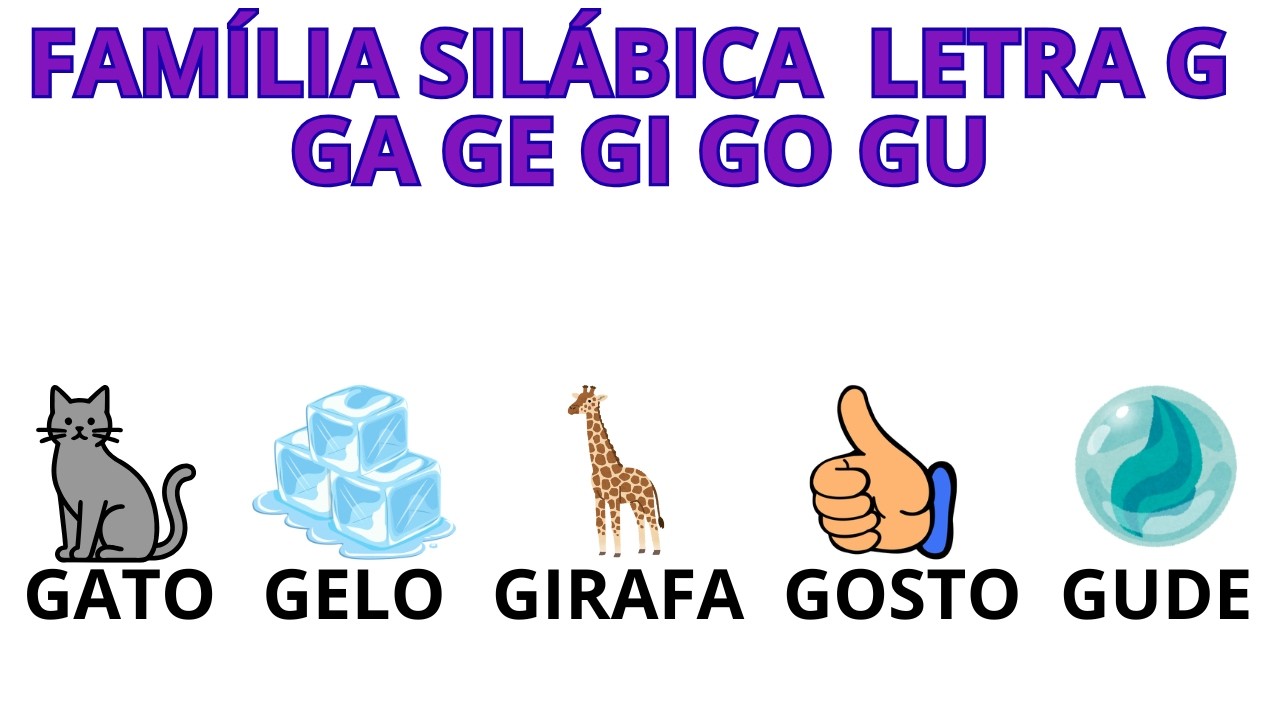 Família Silábica da Letra G | Aprenda GA GE GI GO GU / Mundo Encantado Kids #aprender #canalkids
