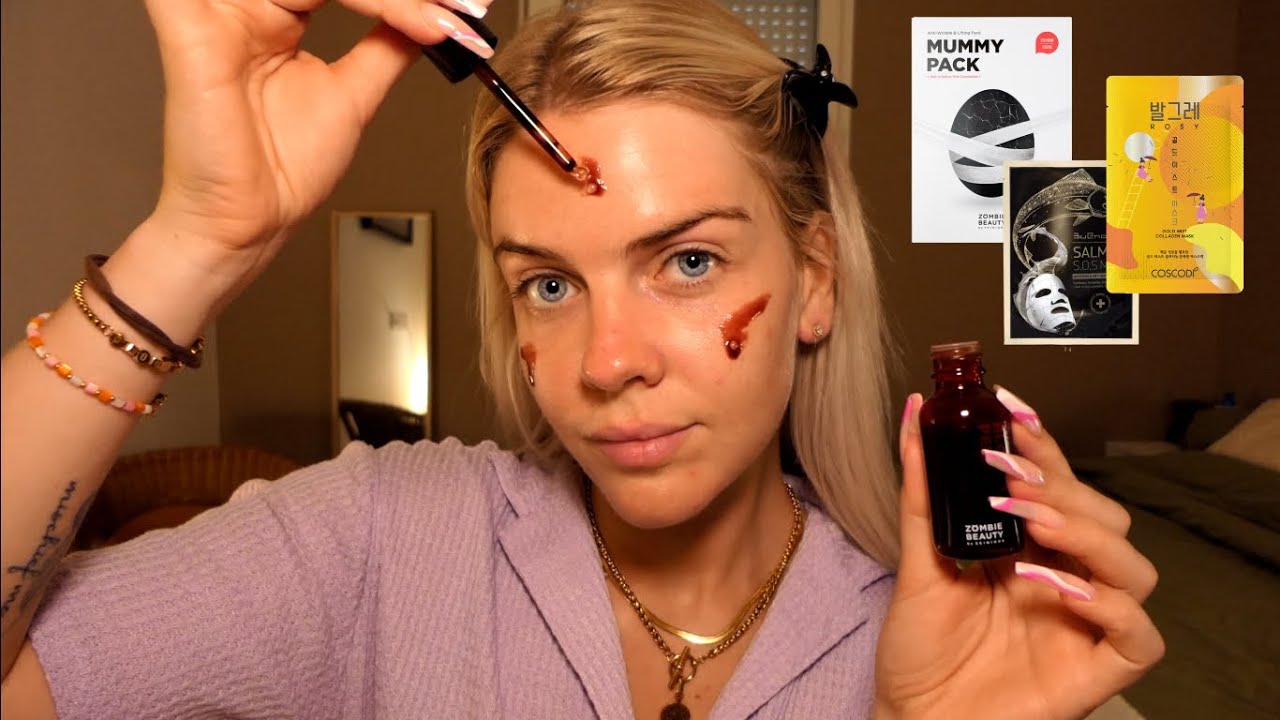 ASMR Night Korean Skincare | Soins du visage ✨