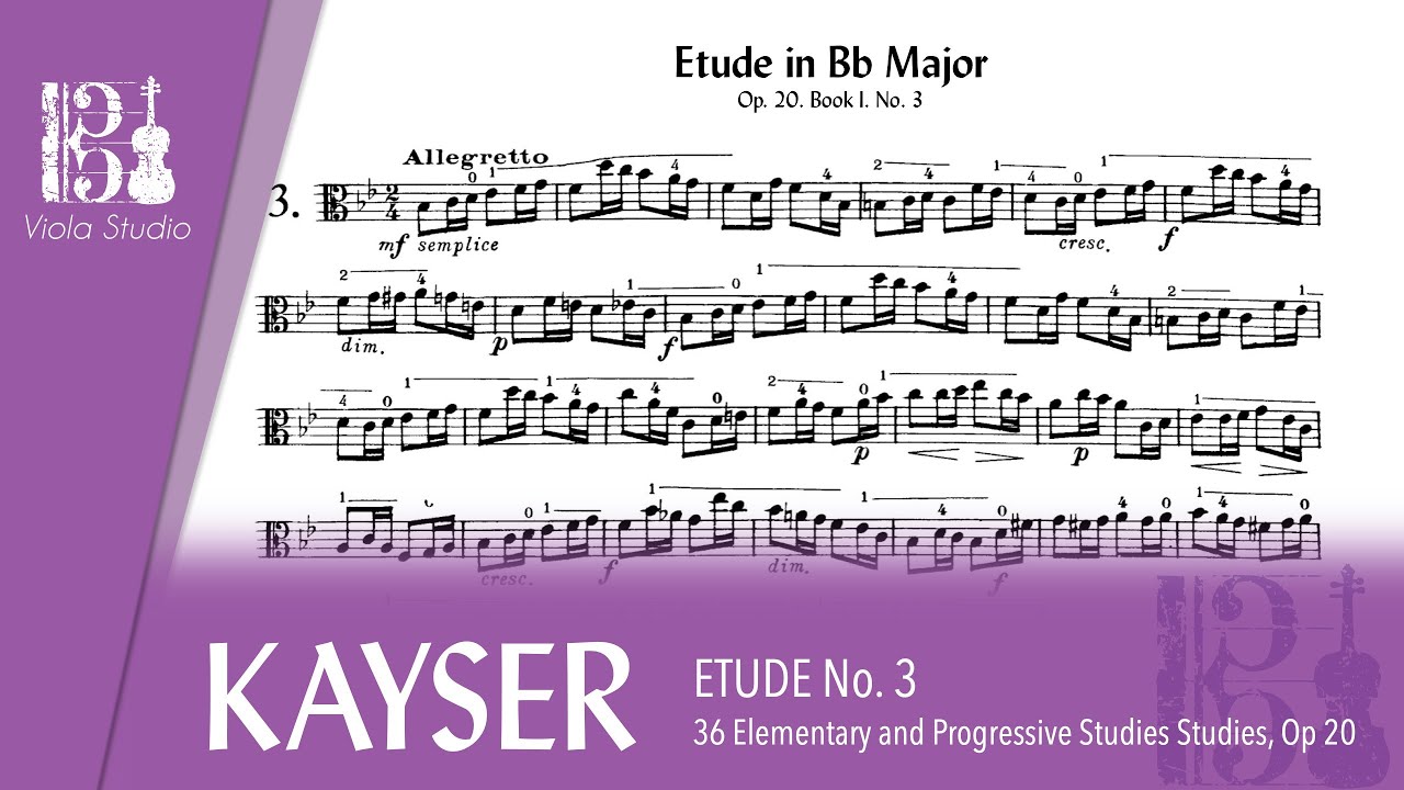 KAYSER - Etude 3 in Bb Major, Op. 20 | Progressive Tempo Practice