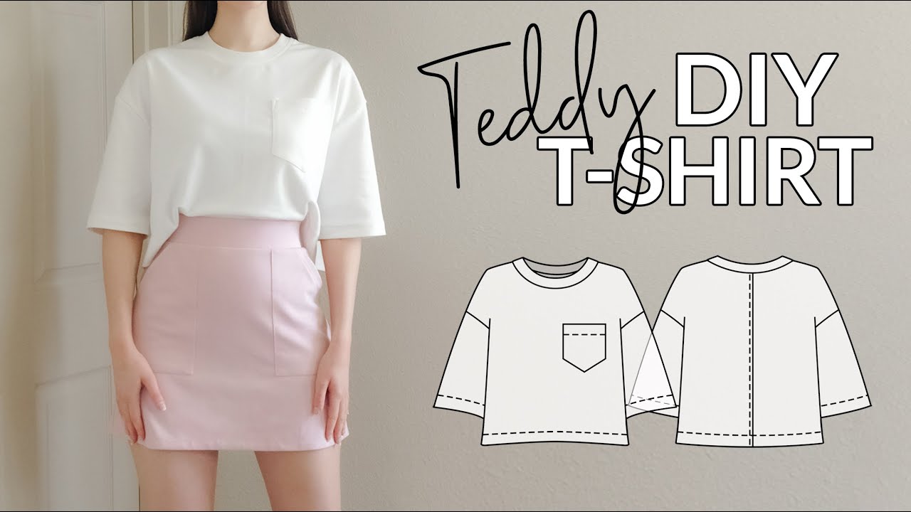 Oversized Boxy T-Shirt Sewing Tutorial + Easy PDF Sewing Pattern