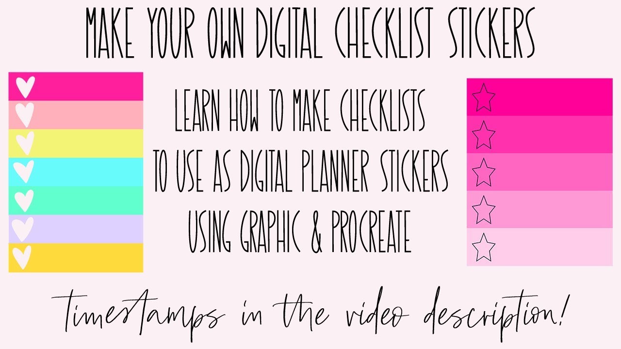 Make Your Own Digital Planner Stickers: Checklist Edition