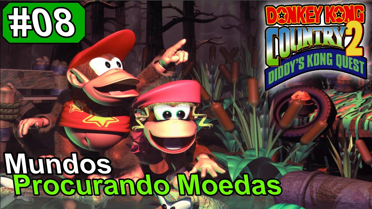 Donkey Kong Country 2 #EP08 - Todos os Mundos - Procurando Moedas  #DKC #DonkeyKongCountry2