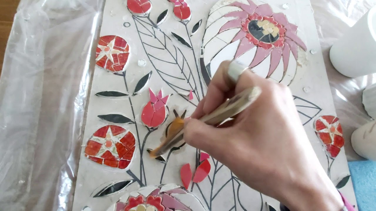 Como pegar un mosaico sobre placa de fibrocemento? LORENA FAIAD