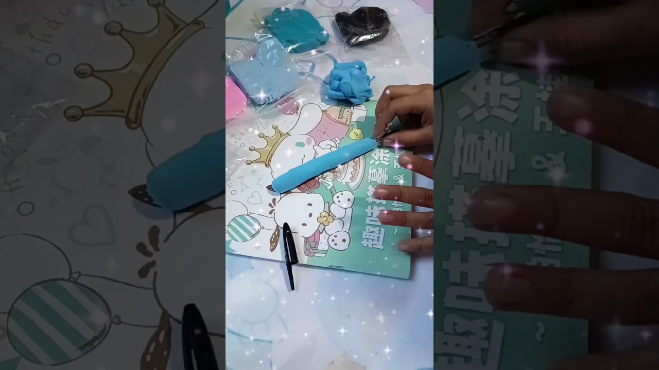 decorando lapicero con foami moldeable✨🩵
