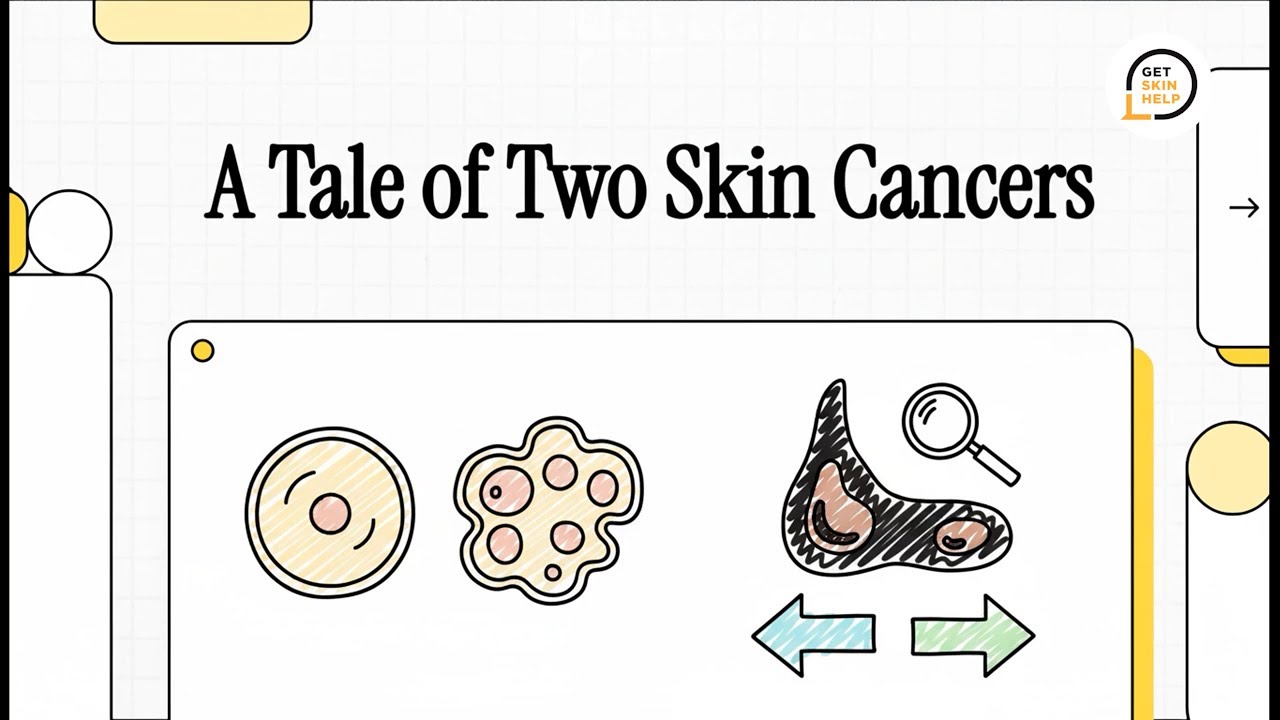 A Tale of Two Skin Cancers: BCC vs Melanoma – GetSkinHelp Patient Education
