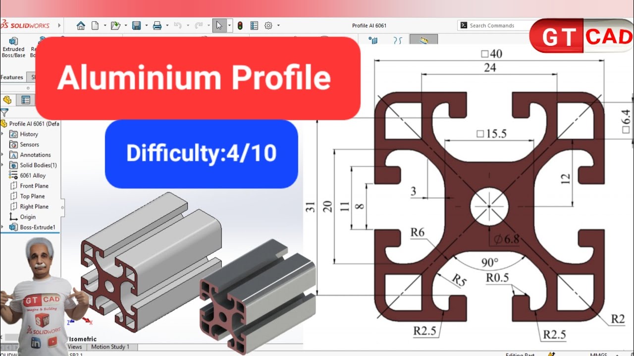 aluminum profile desk| with pdf and  solidworks files