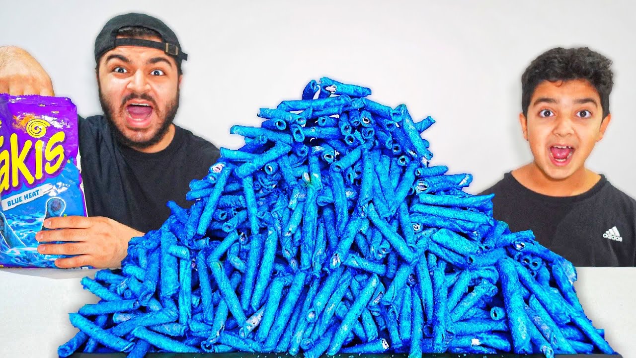 Last To Stop Eating BLUE TAKIS Wins $1000 (BLUE HEAT TAKIS CHALLENGE!)