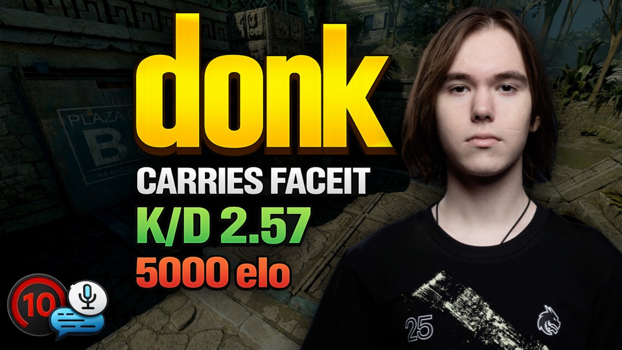 donk Easy Games FACEIT Match + COMMs | DONK Highlights! CS2
