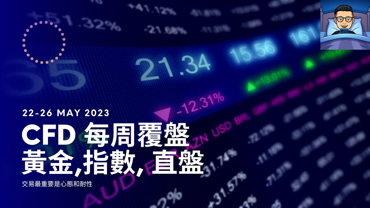 CFD每周覆盤&mdash; 黃金，指數， 直盤 （22-26 May 2023）- 交易最重要是心態和耐性