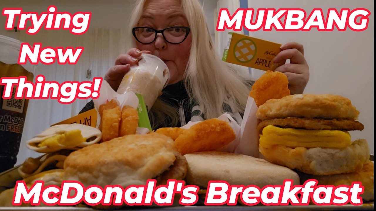 McDonald's Breakfast | MUKBANG | Trying New Things!