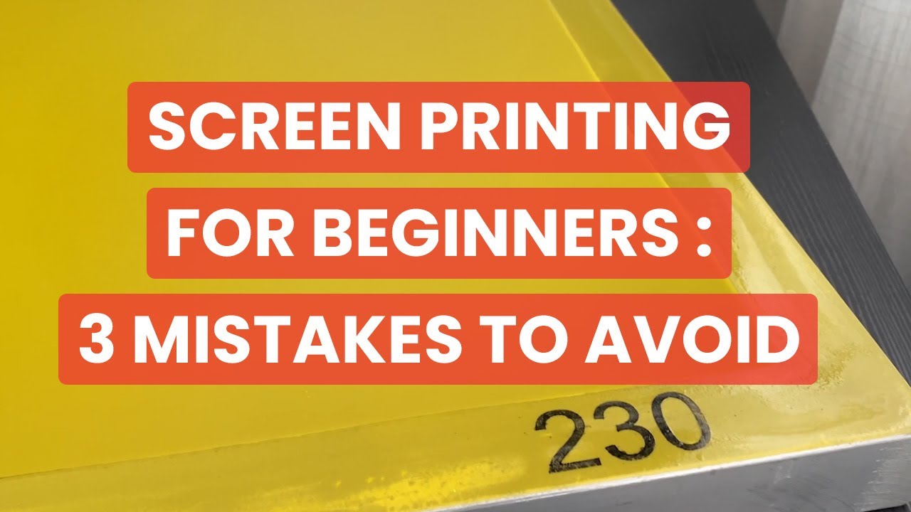Screen Printing for beginners: 3 mistakes to avoid | by Screenprintdirect.com