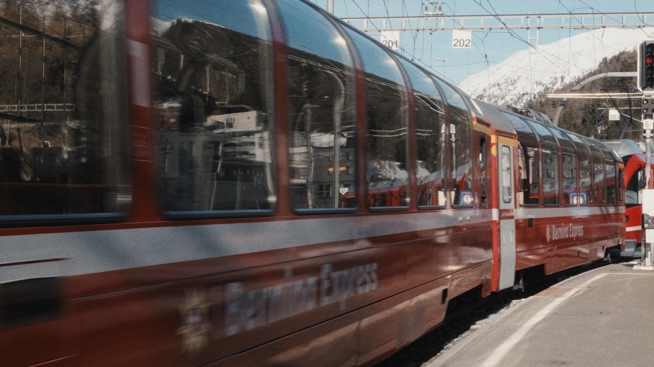 Sargans to Samedan: A Swiss Winter Rail Journey  in Engadin | 4K