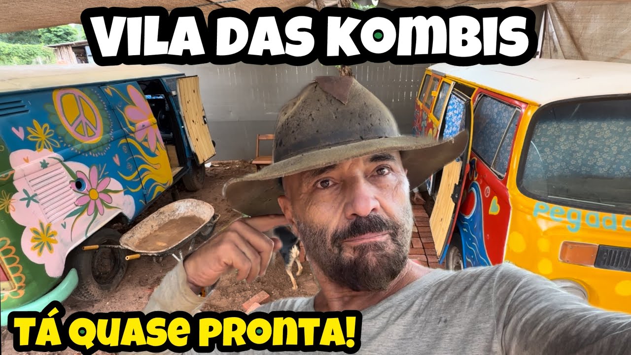 Construindo a Vila das kombis no #camping - Livre como vento 🍃 