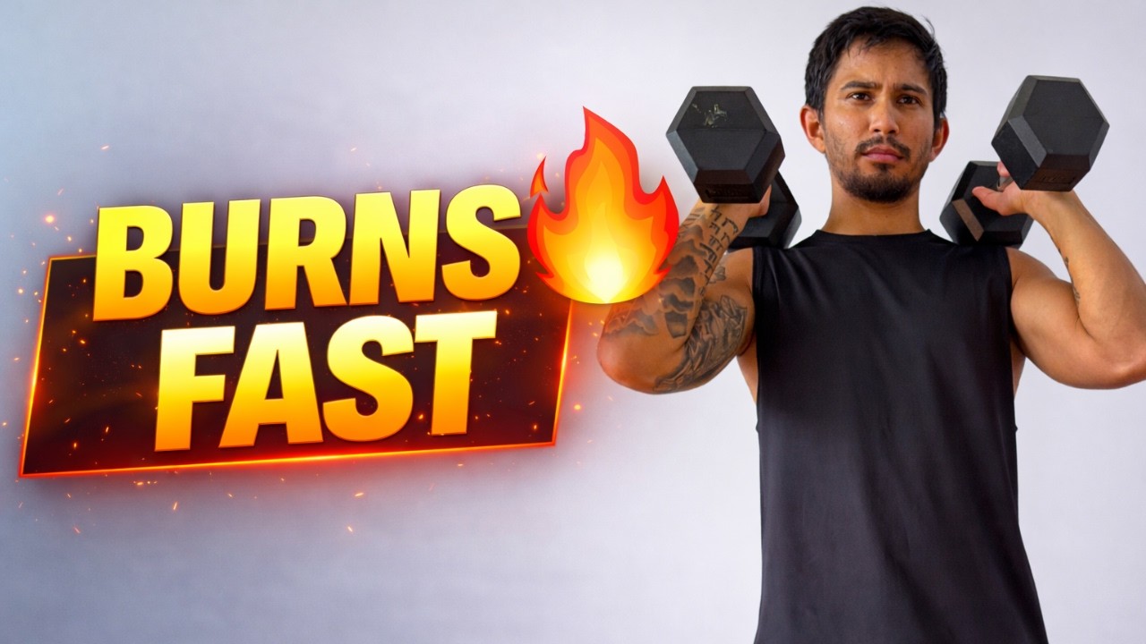 40 Minute Full Body Dumbbell & Cardio HIIT Workout | Fat Burn + Strength (At Home)