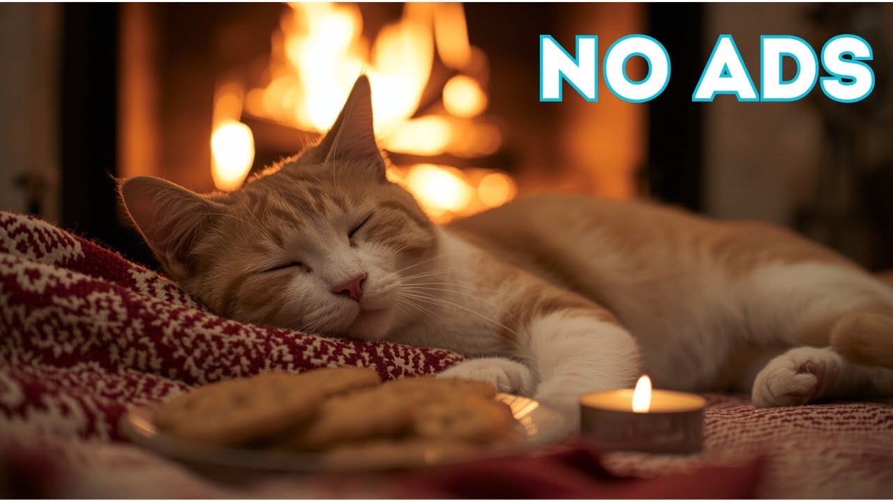 Cat Sleeping by the Fire | Peaceful Piano Music Ambience for Deep Rest