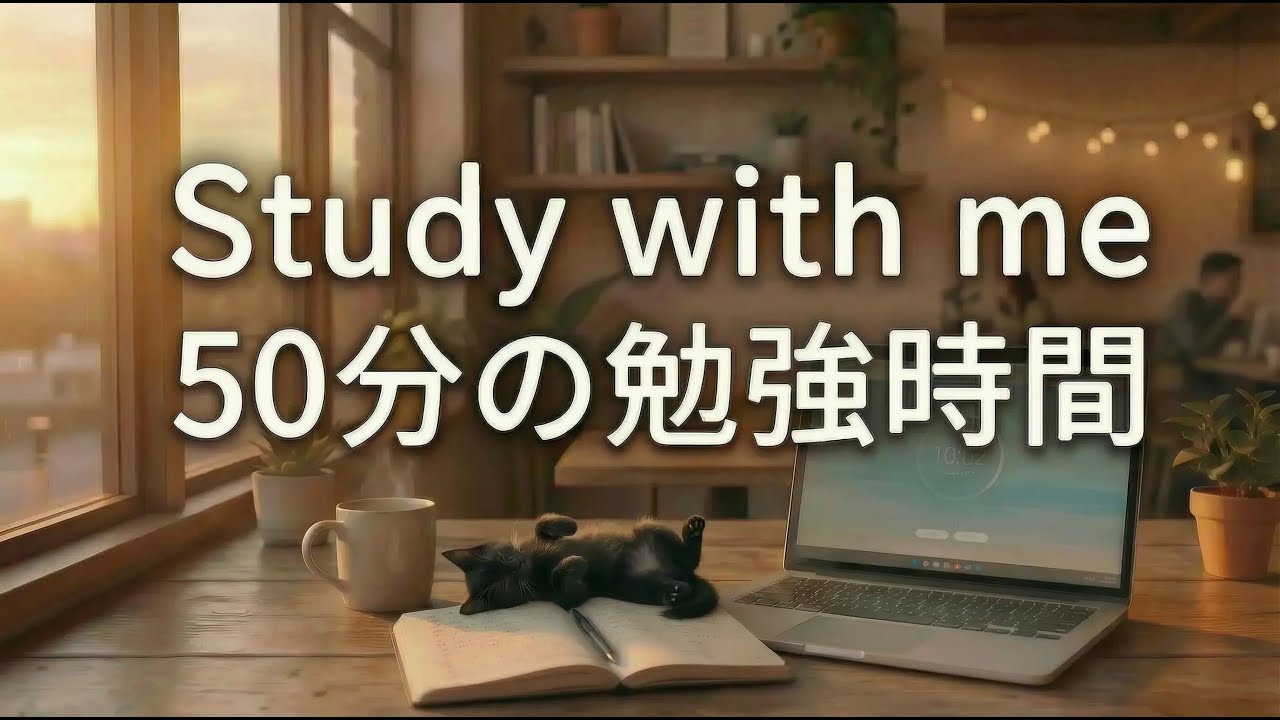 【study with me】50min / no bgm 50分一緒に勉強しませんか？