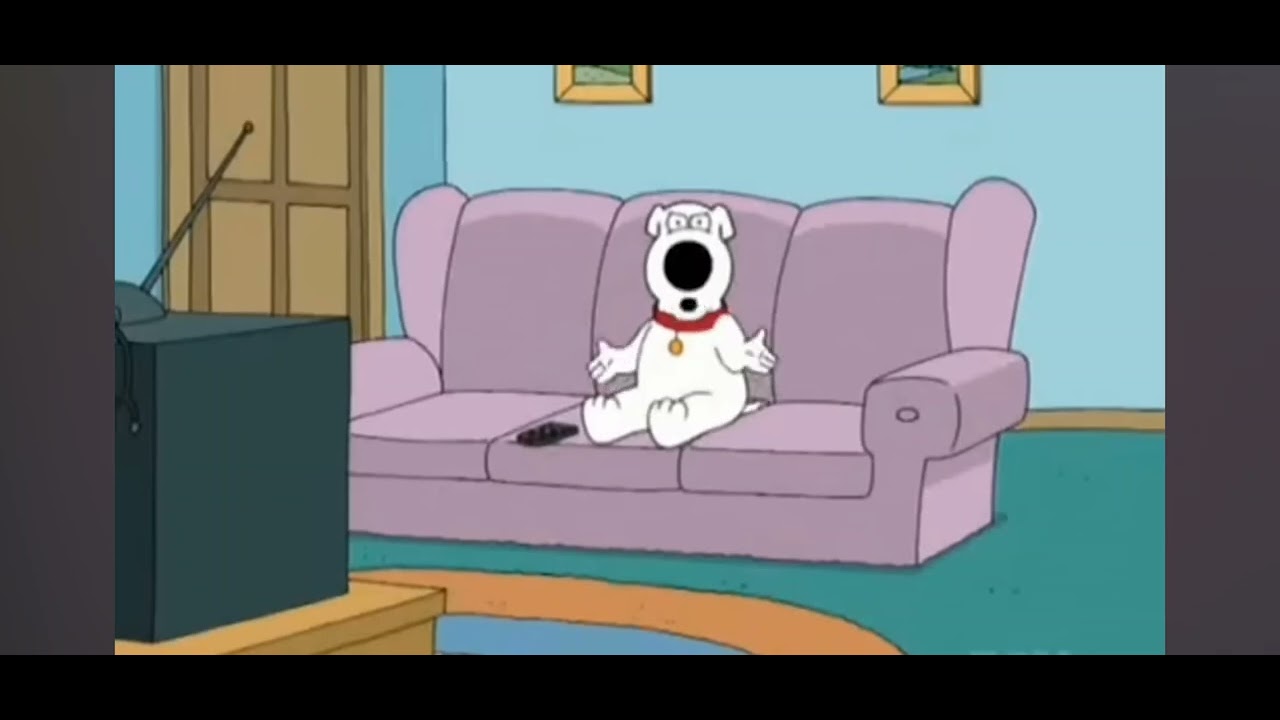Brian Griffin jumpscare at the end in slow motion. #FamilyGuy #funny