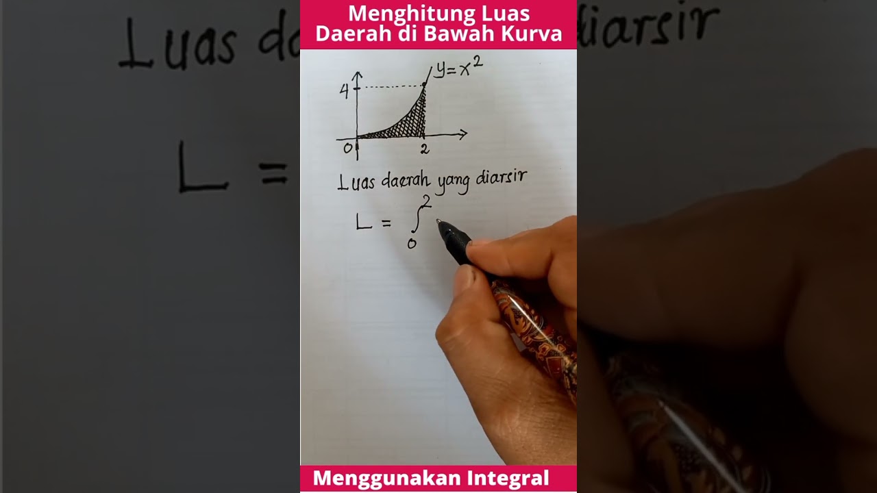Menghitung Luas Daerah di Bawah Kurva Menggunakan Integral.